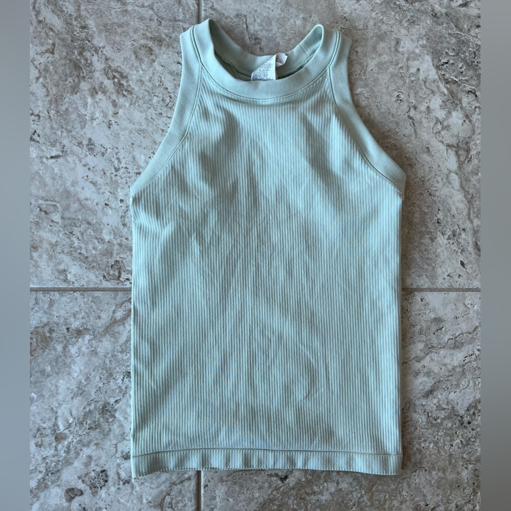Athleta Renew Seamless Ribbed Racerback Tank in Very Pale Green, size XS - Picture 7 of 7